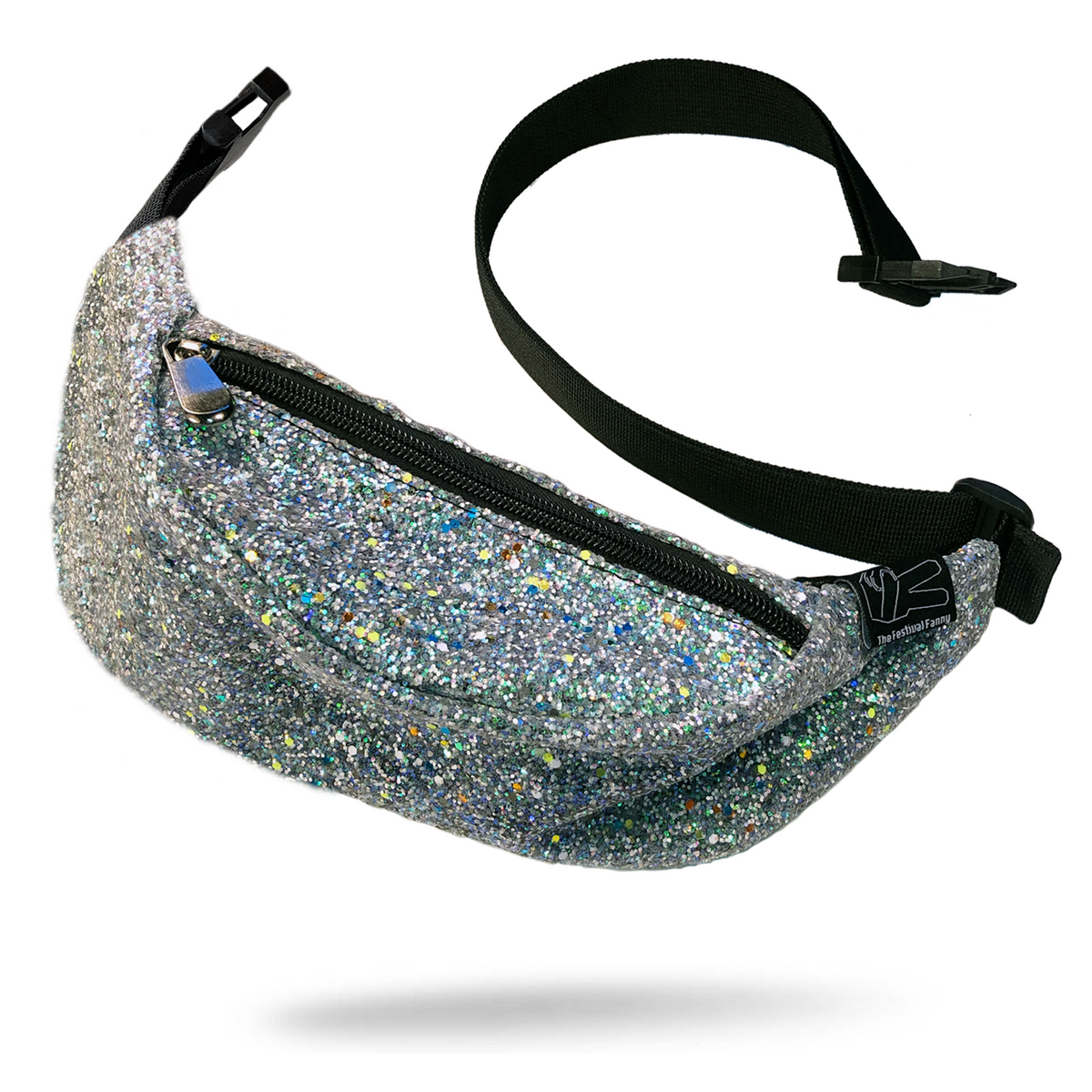 Silver glitter fanny pack hotsell
