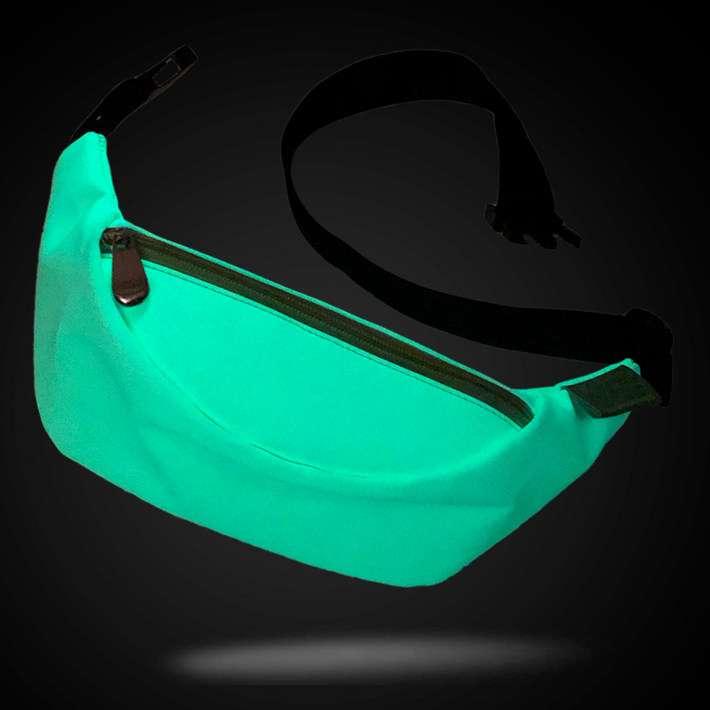 Festival Fanny Pack in Neon Green and Hot Pink Zigzag